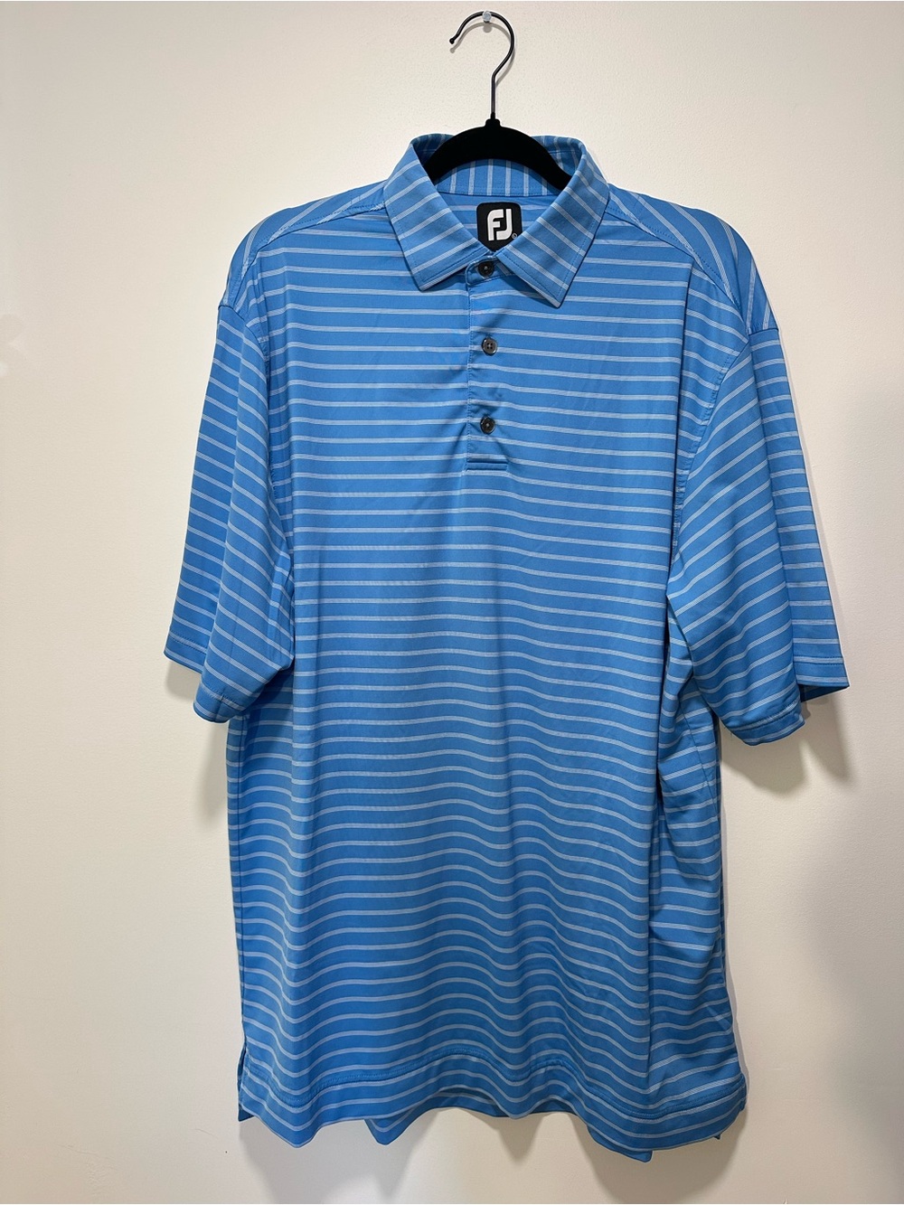 FootJoy Blue Striped Performance Golf Polo